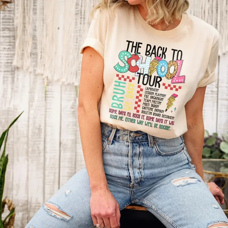 The Back To School Tour shirt, Bruh We Back shirt, Teacher shirt, School shirt, Back To School Hoodie Sweatshirt