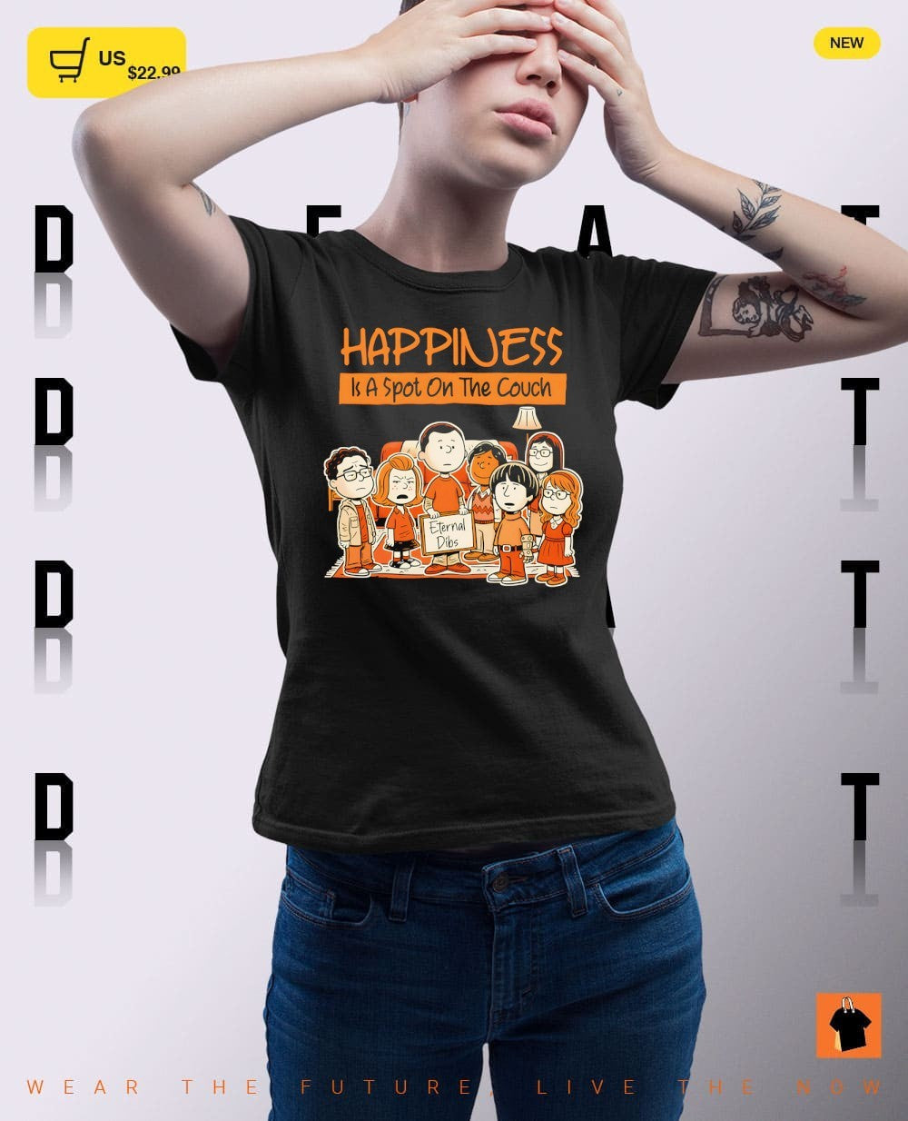 The Big Bang Theory Eternal Dibs Happiness is a spot on the couch shirt