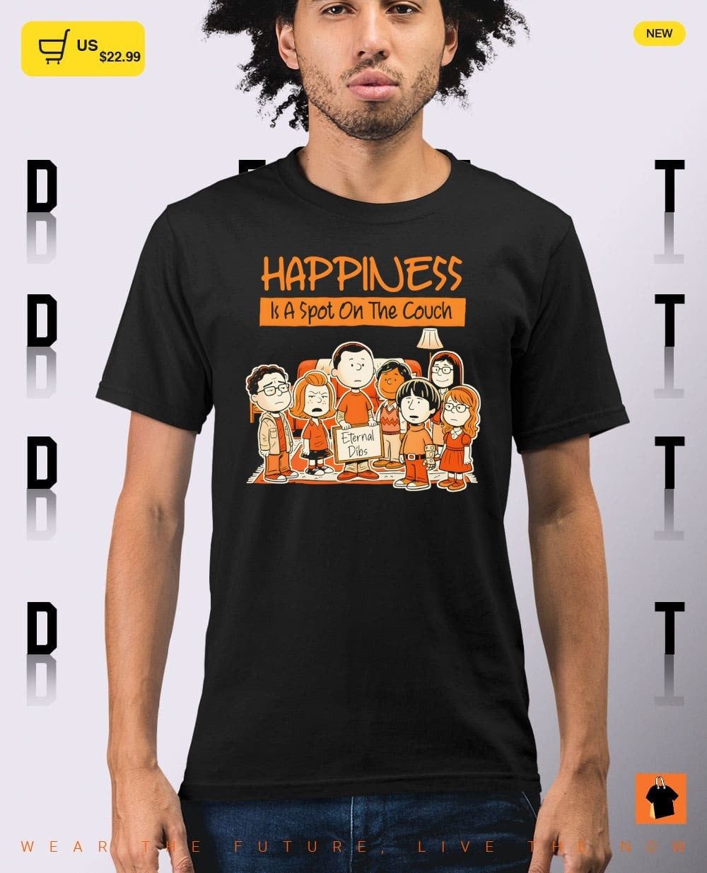 The Big Bang Theory Eternal Dibs Happiness is a spot on the couch shirt