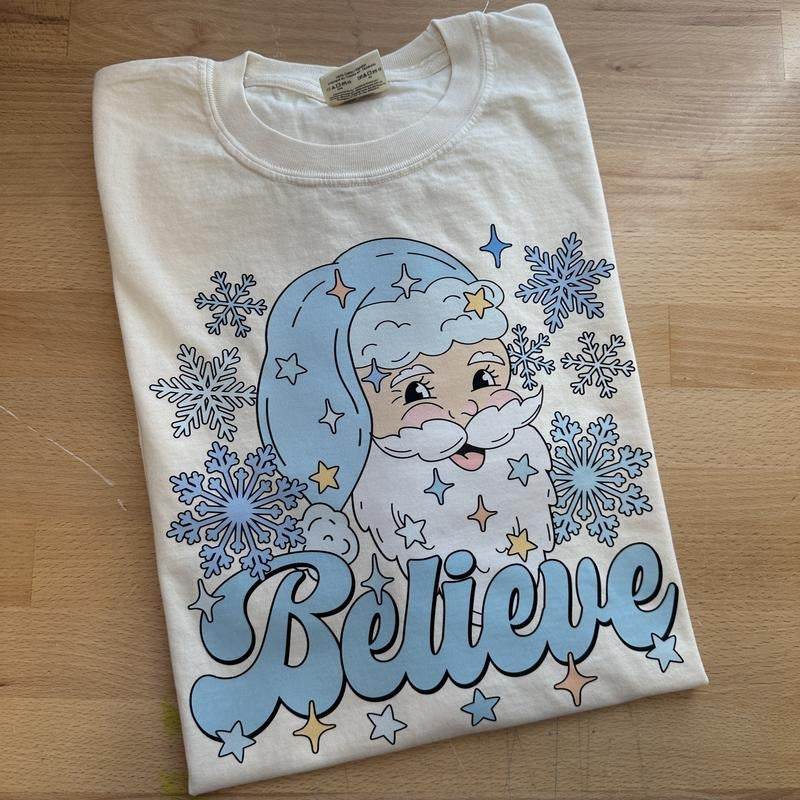The Blue Believe Comfort Colors T-Shirt Hoodie Sweatshirt | PrintMintTees.com