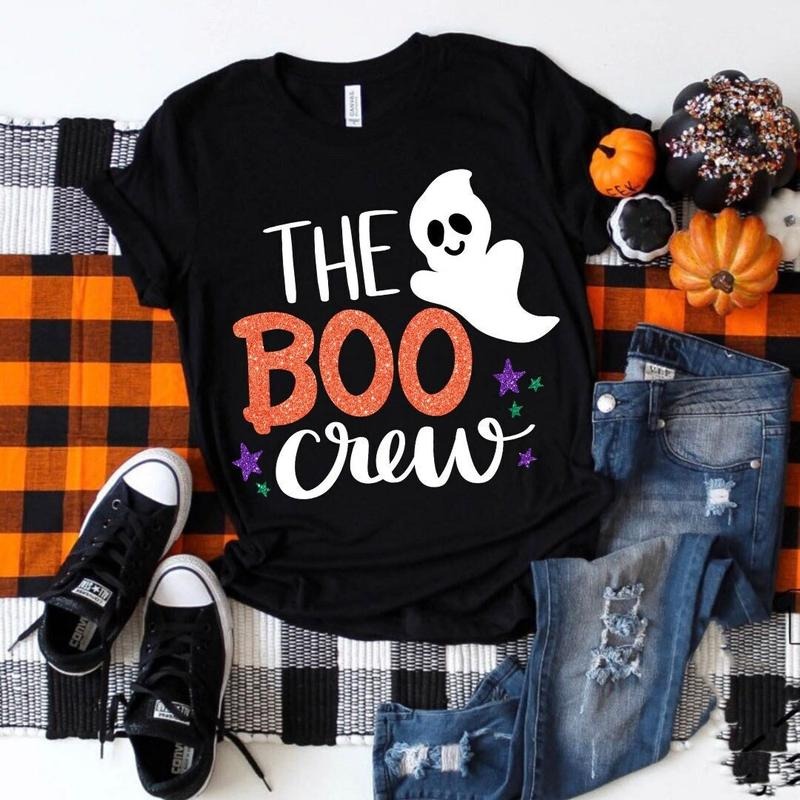 The Boo Crew Halloween Halloween Shirt Ghost Ghost Shirt Family Shirt Cricut Cut Files Silhouette TK43GN Hoodie Sweatshirt