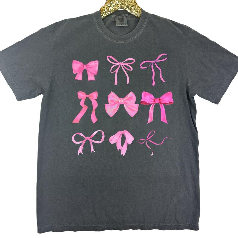 The Bow Girl Coquette Comfort Colors T-Shirt 'NLB' Hoodie Sweatshirt | PrintMintTees.com