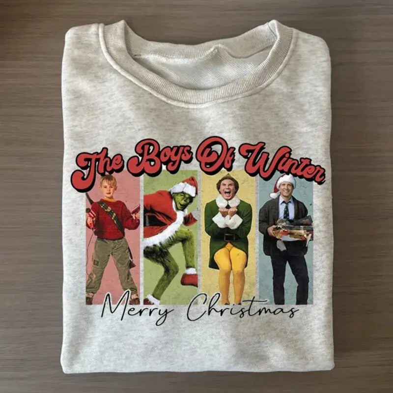 The Boys Of Winter Christmas Sweatshirt Funny Christmas Sweater Hoodie Shirt | PrintMintTees.com