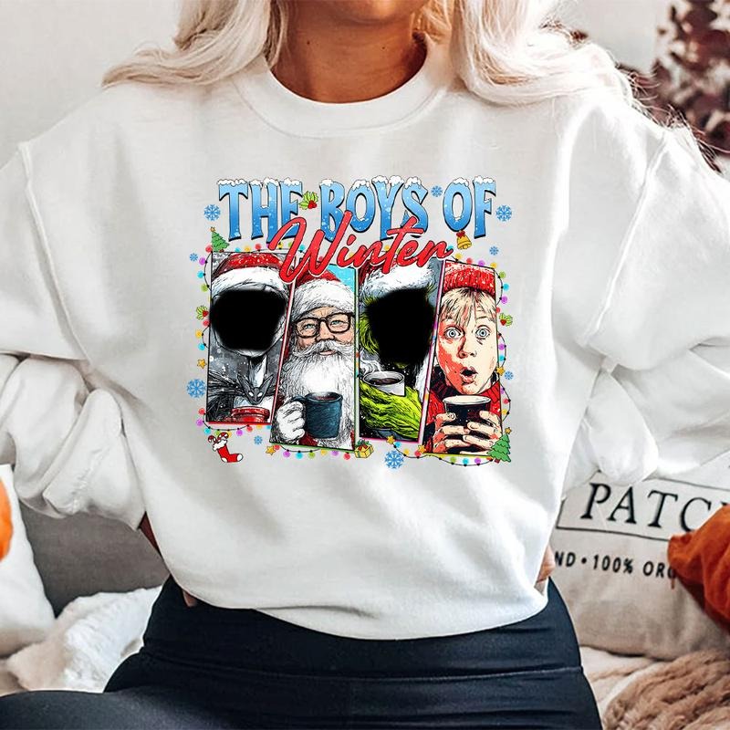 The Boys Of Winter Tee, Funny Xmas Graphic Tshirt, Social Media Humor Holiday Shirt, Funny Santa Shirt Hoodie Sweatshirt