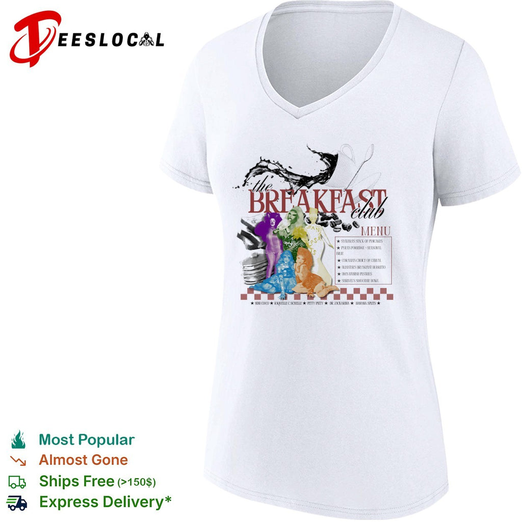 The Breakfast Club menu Nini Coco Raquelle C Schelle Petty Patty Dr Zackarina Banana Splits shirt