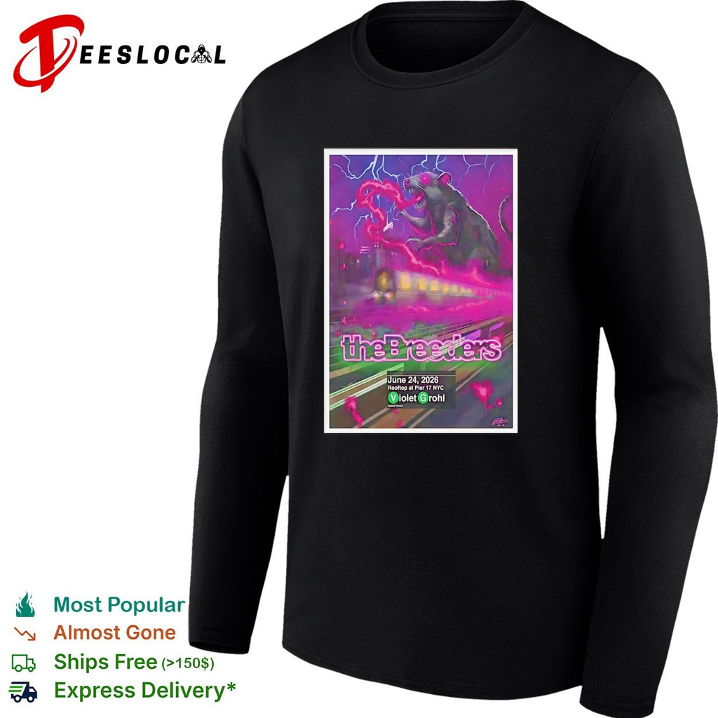 The Breeders June 24 2026 Pier 17 concert shirt