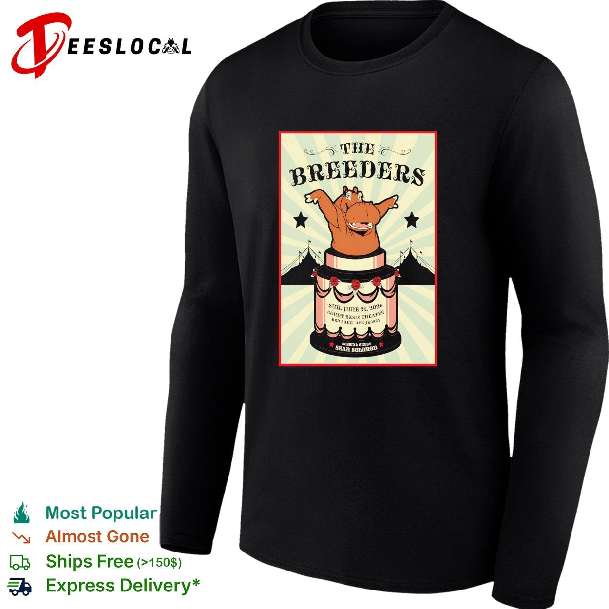 The Breeders circus bear raising paws poster shirt