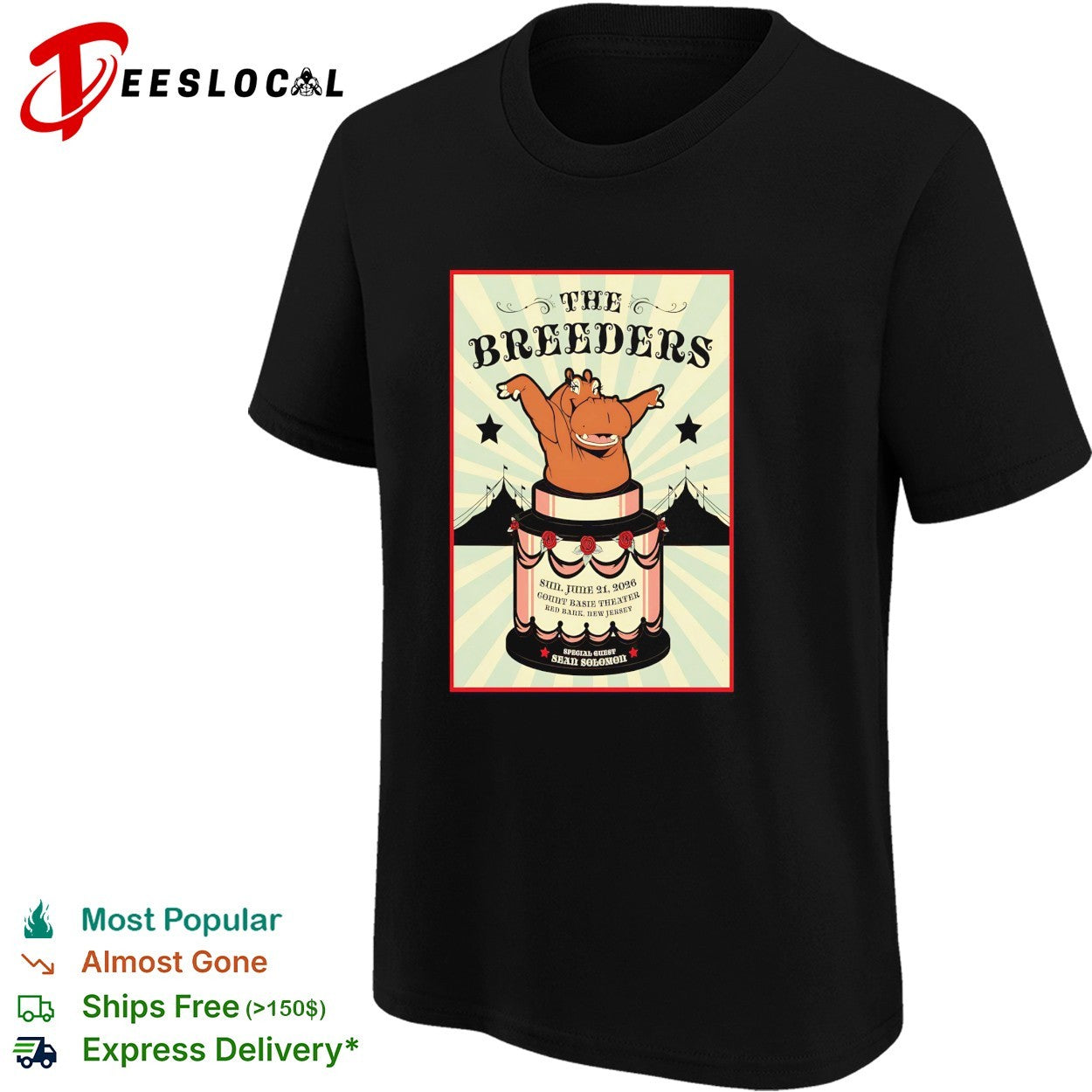 The Breeders circus bear raising paws poster shirt