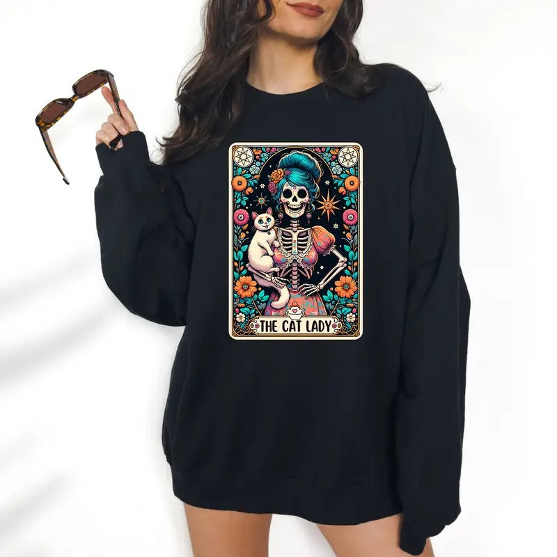 The Cat Lady - Unisex Crewneck Sweatshirt