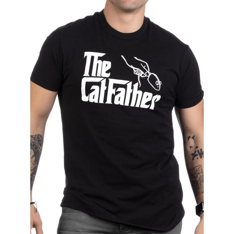 The Catfather | Funny, Cute Cat Father Dad Owner Pet Kitty Kitten Fun Humor T-Shirt made in usa Hoodie Sweatshirt