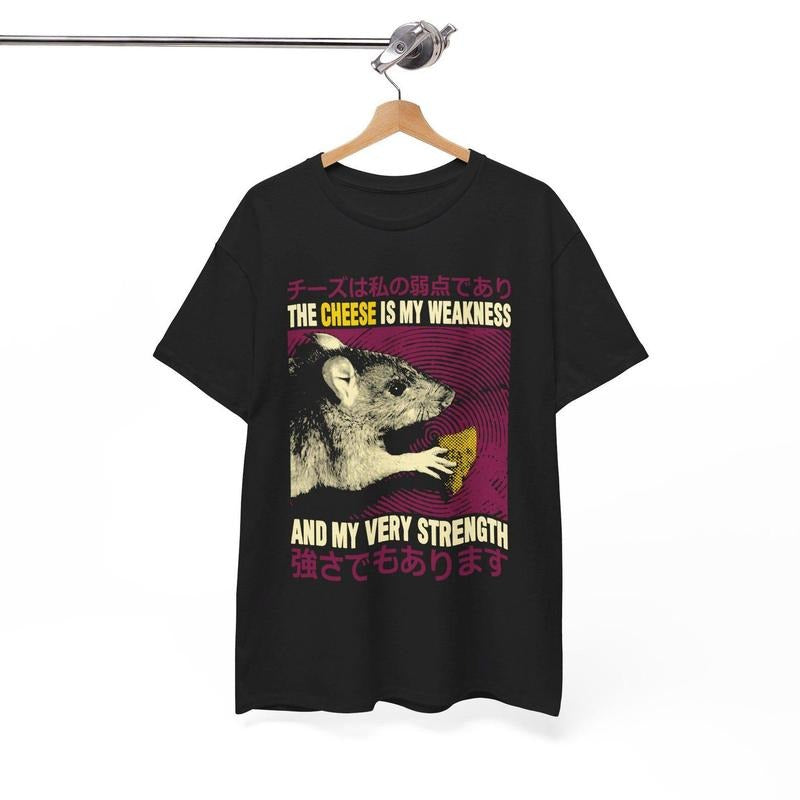 The Cheese is My Weakness Rat T-Shirt Hoodie Sweatshirt | PrintMintTees.com