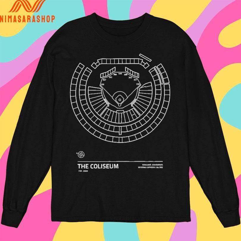The Coliseum Oakland California Seating Capacity 56.782 Stadium Collection Est 1966 Shirts