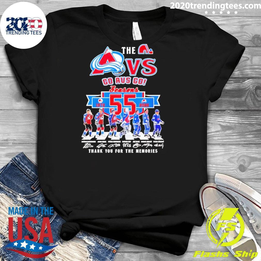 The Colorado Avalanche Go Avs Go 55th Seasons 1972-2026 Thank You For The Memories Players Signatures Shirt