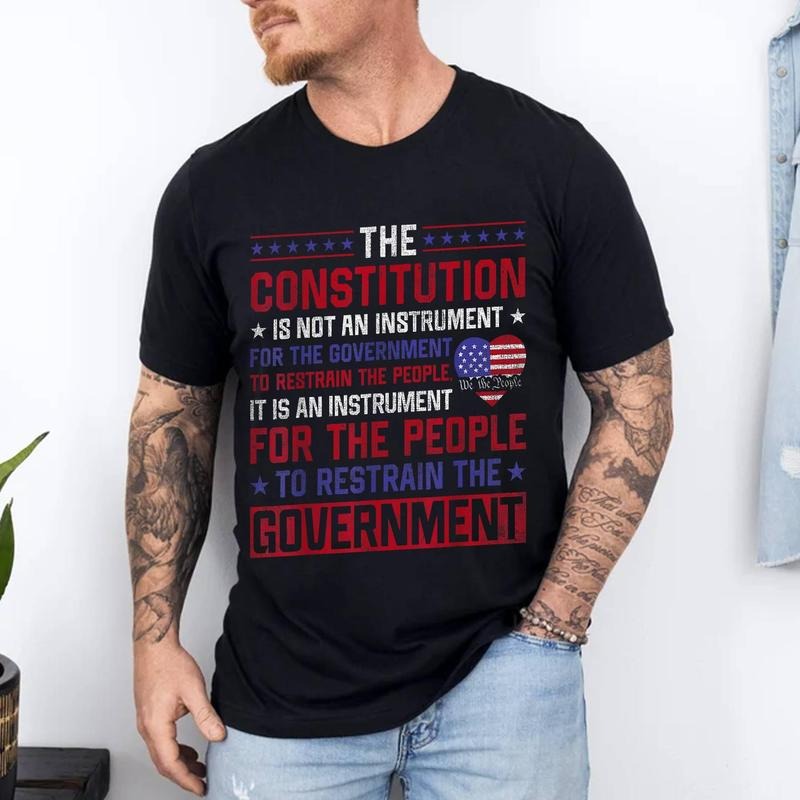The Constitution Is An Instrument - US Patriotic T-Shirt | Unisex Cotton Tee, Short Sleeve, Size S-3XL Hoodie, Sweatshirt