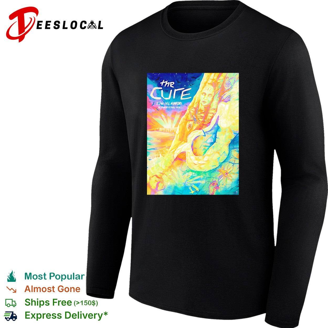 The Cure 21 June 2026 Newport Isle of Wight Festival 2026 concert event shirt