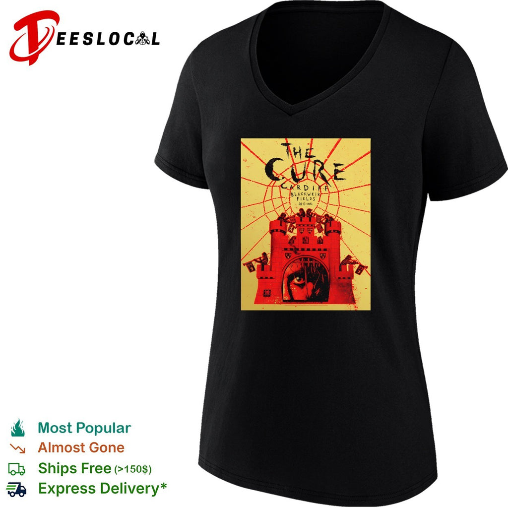 The Cure Cardiff Blackweir Fields 2026 concert poster shirt