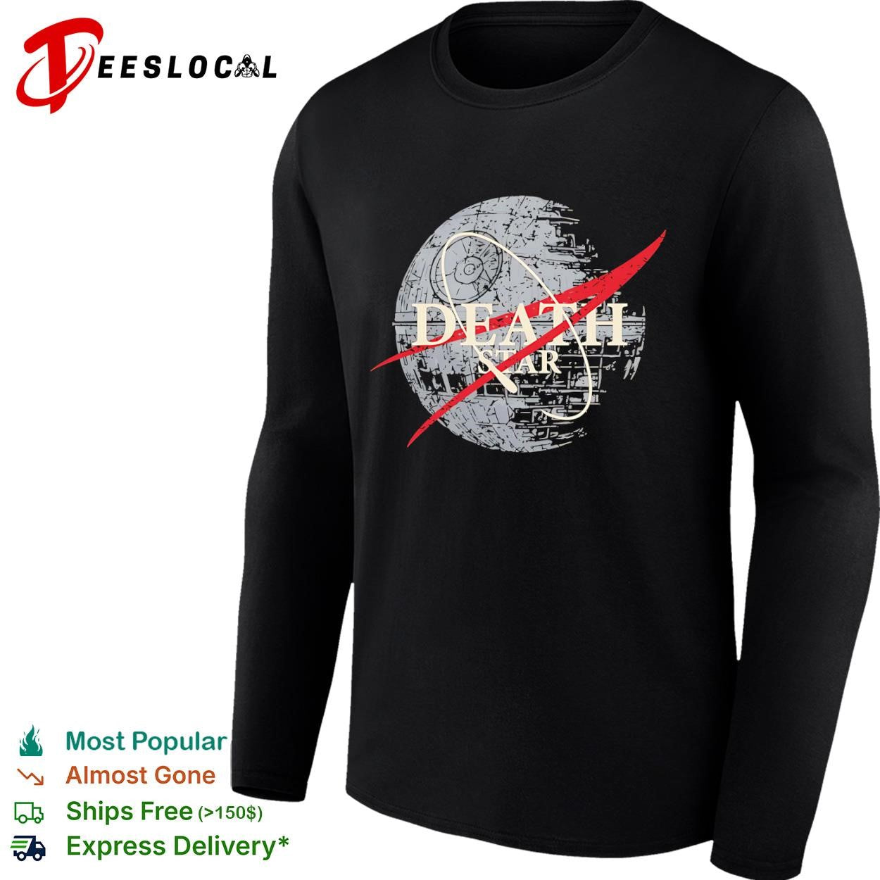 The Death Star and the NASA logo shirt
