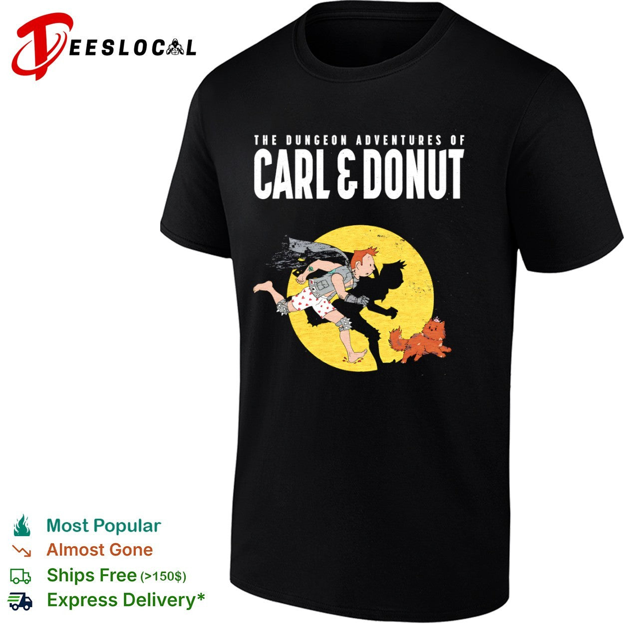 The Dungeon Adventures of Carl and Donut Tintin Shirt