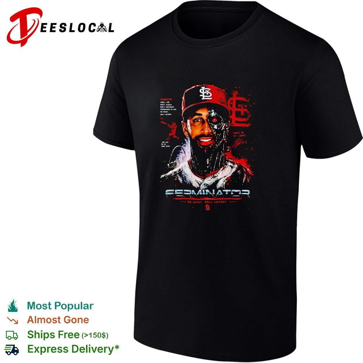 The Ferminator Tom Henke St. Louis Cardinals mop mercy only victory shirt