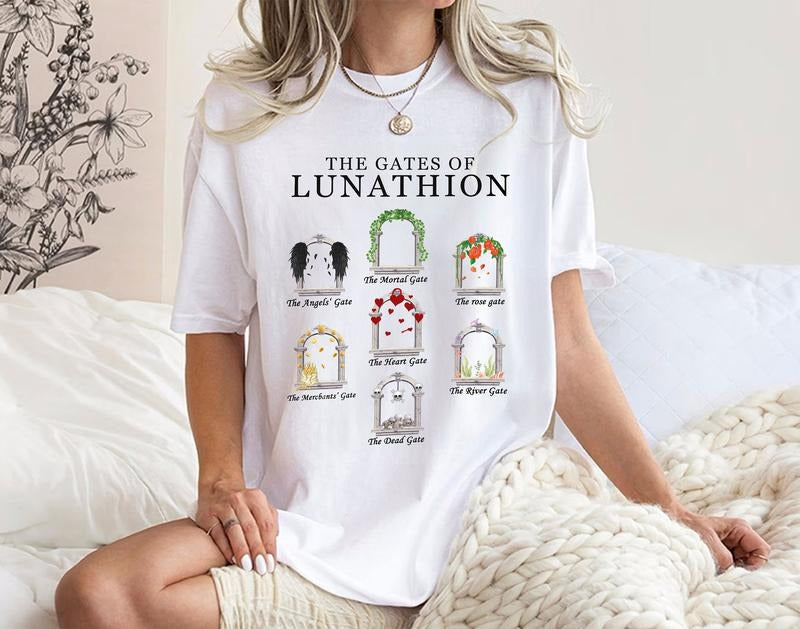 Gates Lunathion Crescent City Shirt Sarah J Maas Shirt House Earth Blood House Sky Breath T-Shirts, Hoodie, Sweatshirt