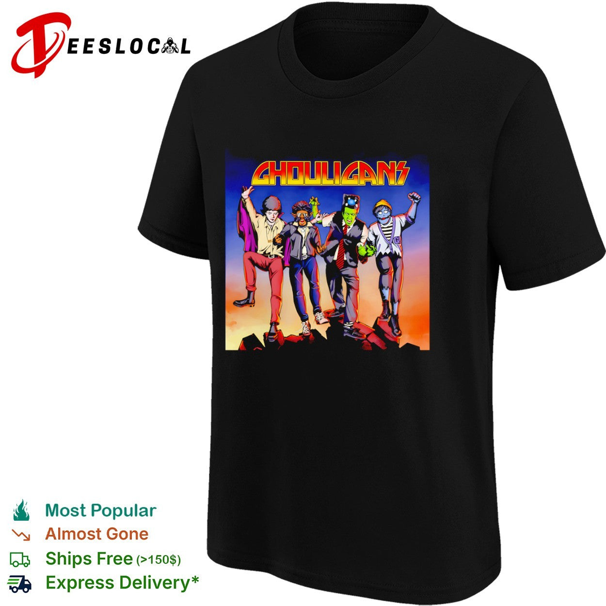 The Ghouligans monsters rock band apocalypse music shirt