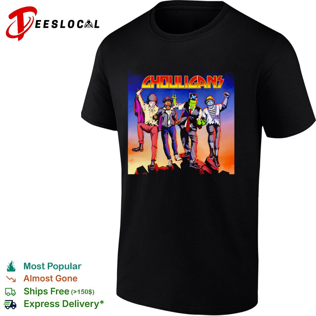 The Ghouligans monsters rock band apocalypse music shirt