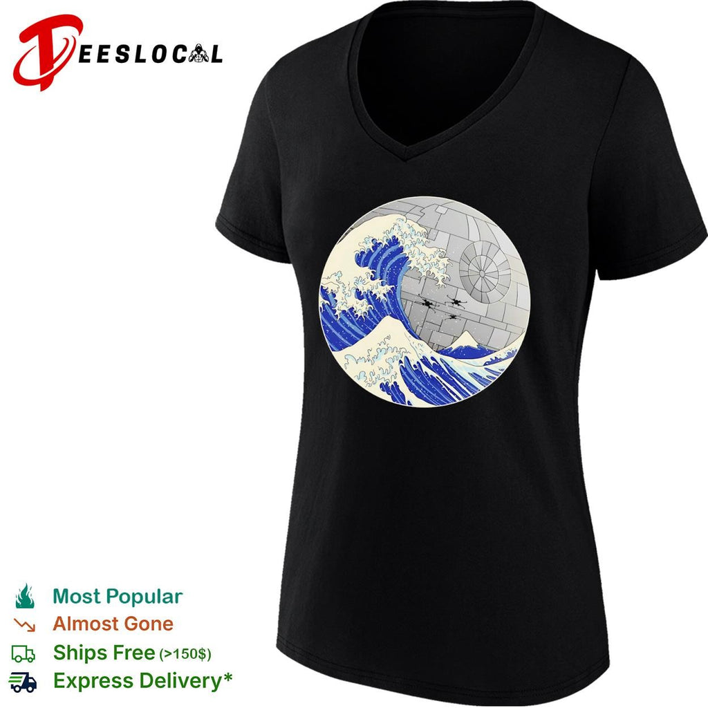 The Great Wave off Kanagawa and the Death Star shirt