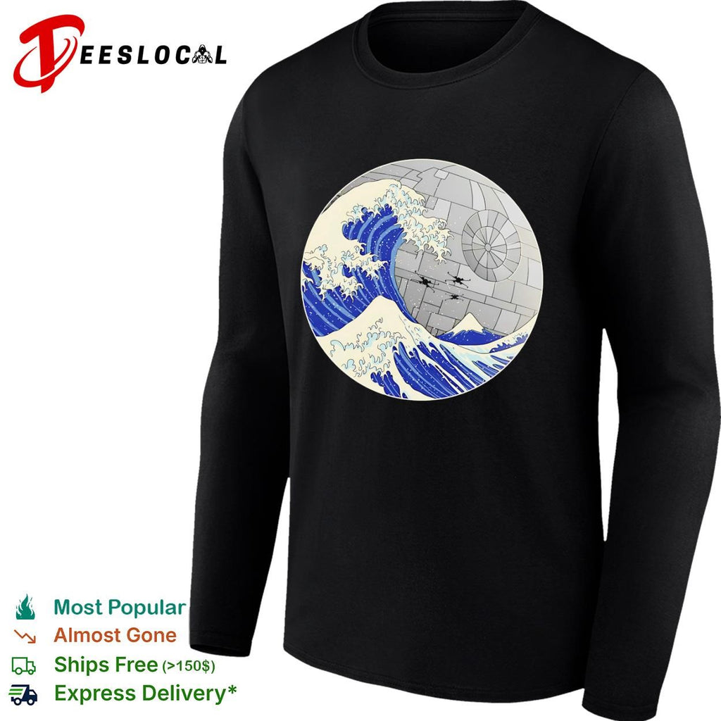 The Great Wave off Kanagawa and the Death Star shirt
