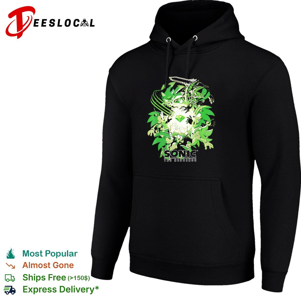 The Green Hedgehog with emerald diamond graphic shirt