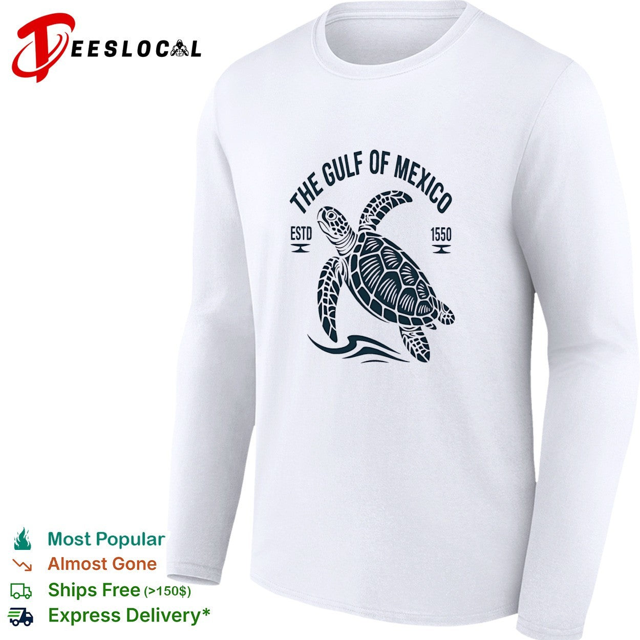The Gulf of Mexico sea turtle estd 1550 shirt