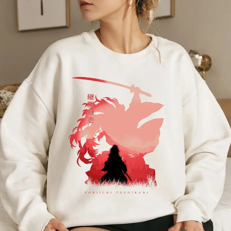 The Hashira DM Characters Greatest Swordsman Shirt Crewneck Hoodie, Anime Otaku Shirt Comfort Cotton Sweatshirt