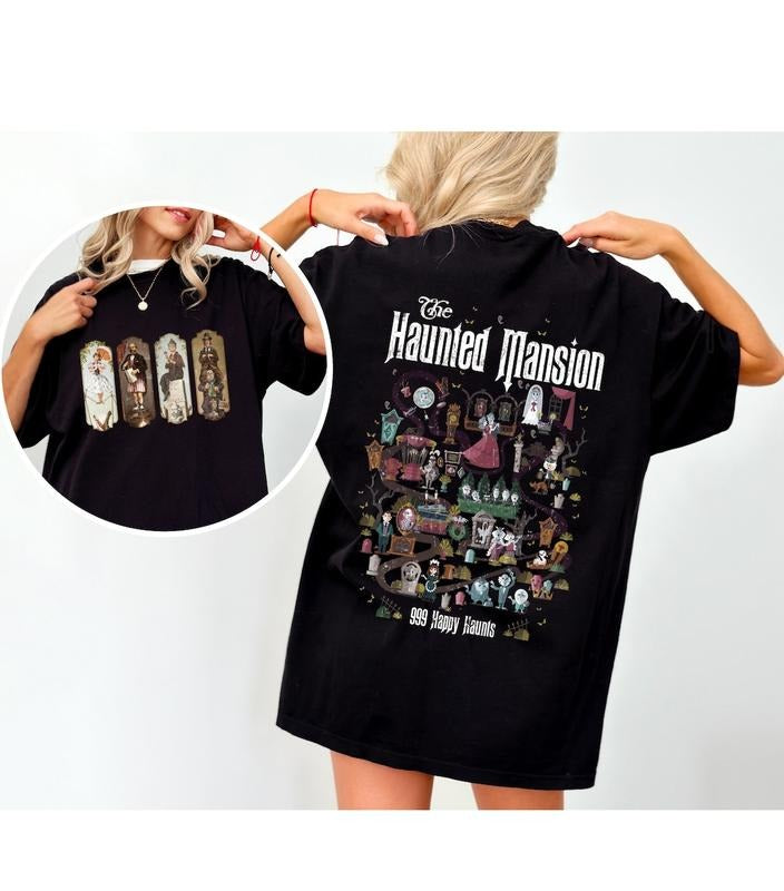 The Haunted Mansion Map Shirt, Oversized Shirt, Retro The Haunted Mansion Map Hoodie Sweatshirt | PrintMintTees.com