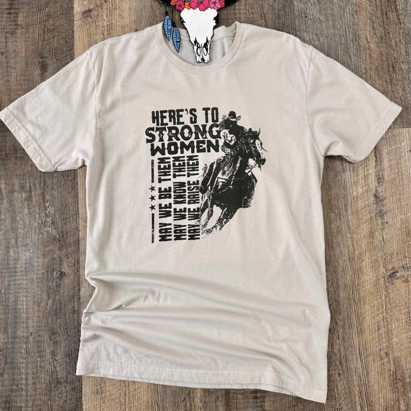 Here'S Strong Cowboy Western Stuff Western Outfits Tops Country Western Girl Clothes Winter Outfits T-Shirts, Hoodie, Sweatshirt