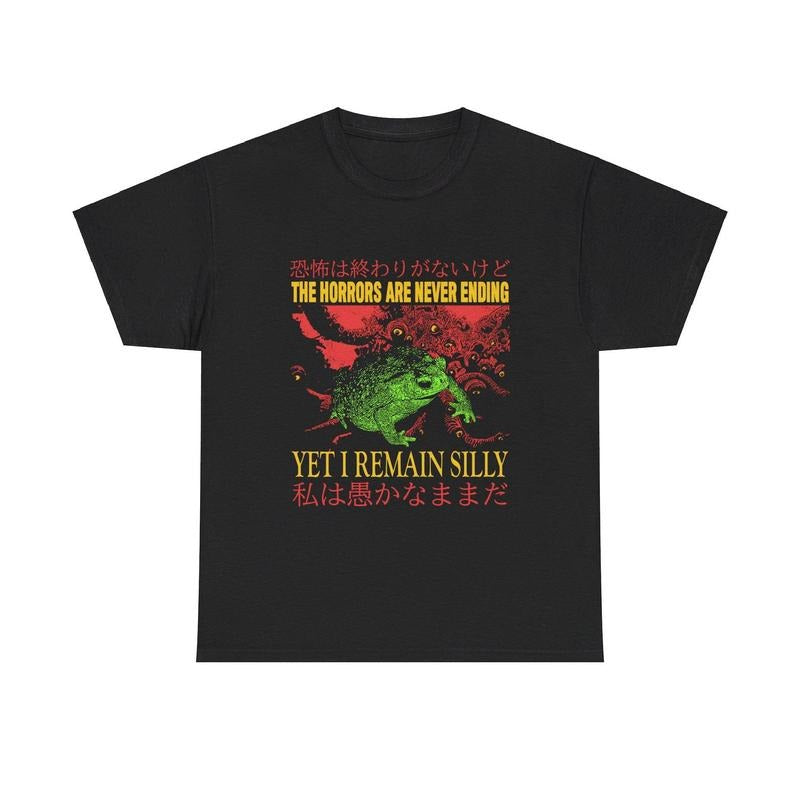 The Horrors Vintage Japanese Frog T-Shirt Hoodie Sweatshirt | PrintMintTees.com