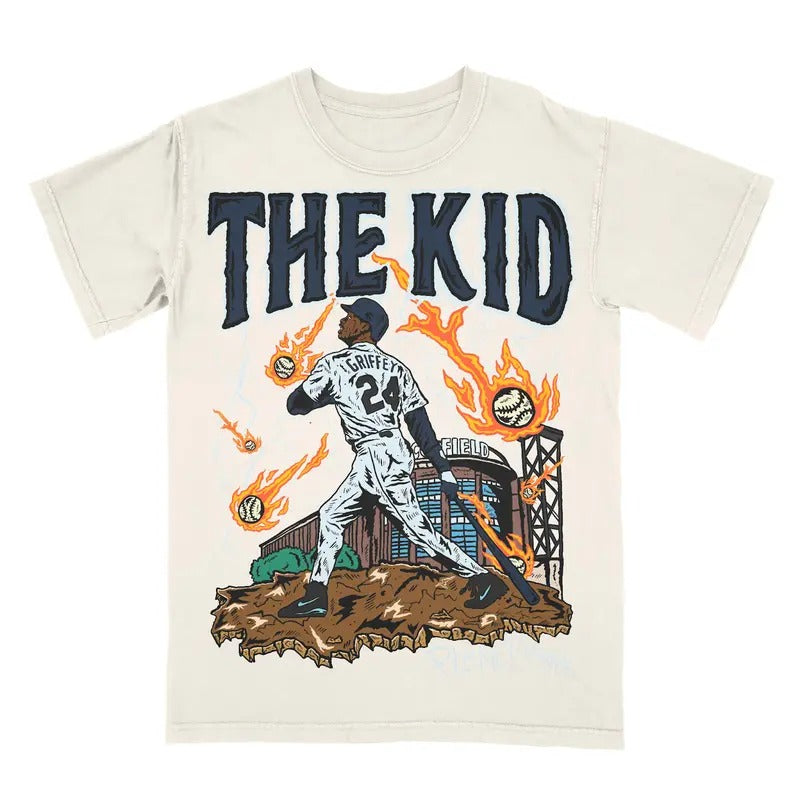 The Kid Ken Griffey Tee Graphic T-shirt Unisex Heavy For Men For Women Hoodie Sweatshirt | PrintMintTees.com