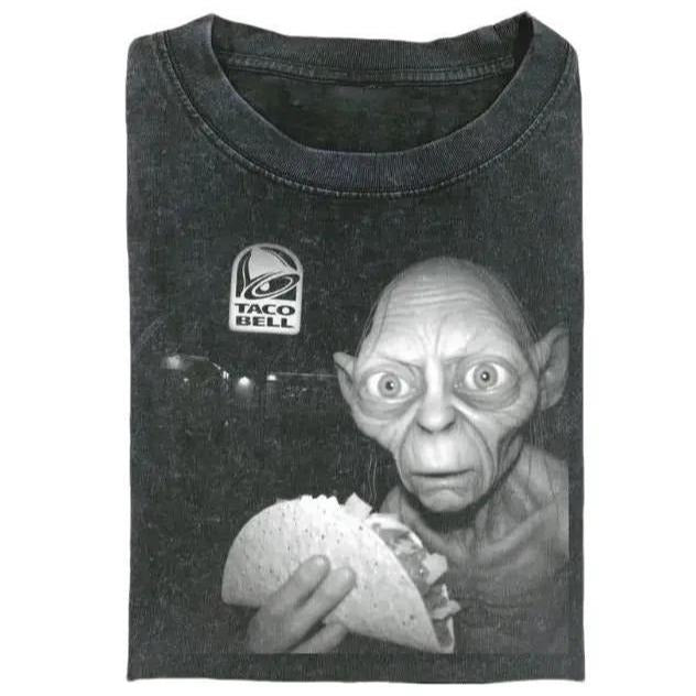The LORD OF THE RINGS Graphic TSHIRT, GOLLUM Taco bell Movie shirt Hoodie Sweatshirt | PrintMintTees.com