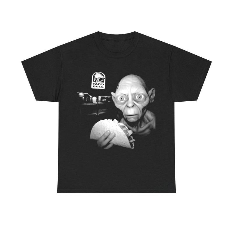 The Lord Of The Rings  Parody T-shirt, Gollum Taco Bell Shirt, Gift for LOTR Fan, Smeagol Food Tee Classic Cotton Hoodie,...