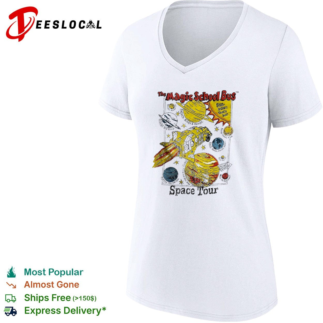 The Magic School Bus Space Tour The Sun Saturn Uranus Earth Jupiter Neptune shirt
