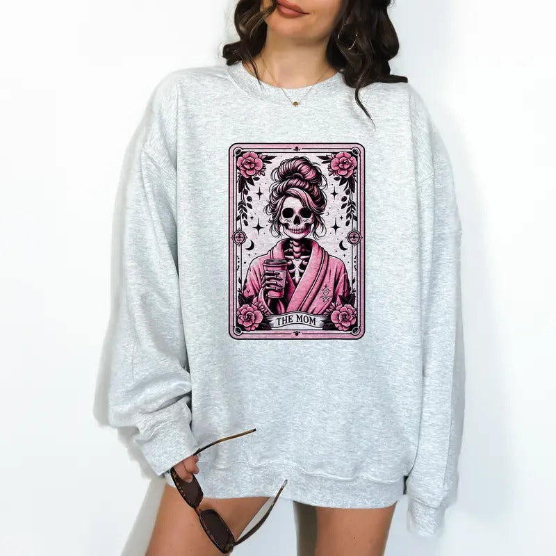 Mom Tarot Print Is Sublimation Relaxed Fit Casual T-Shirts, Hoodie, Sweatshirt