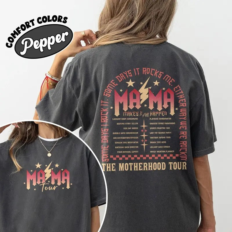 The Motherhood Tour shirt, Some Days I Rock It shirt, Some Days It Rocks Me shirt,  Mother's Day Funny shirt Hoodie...