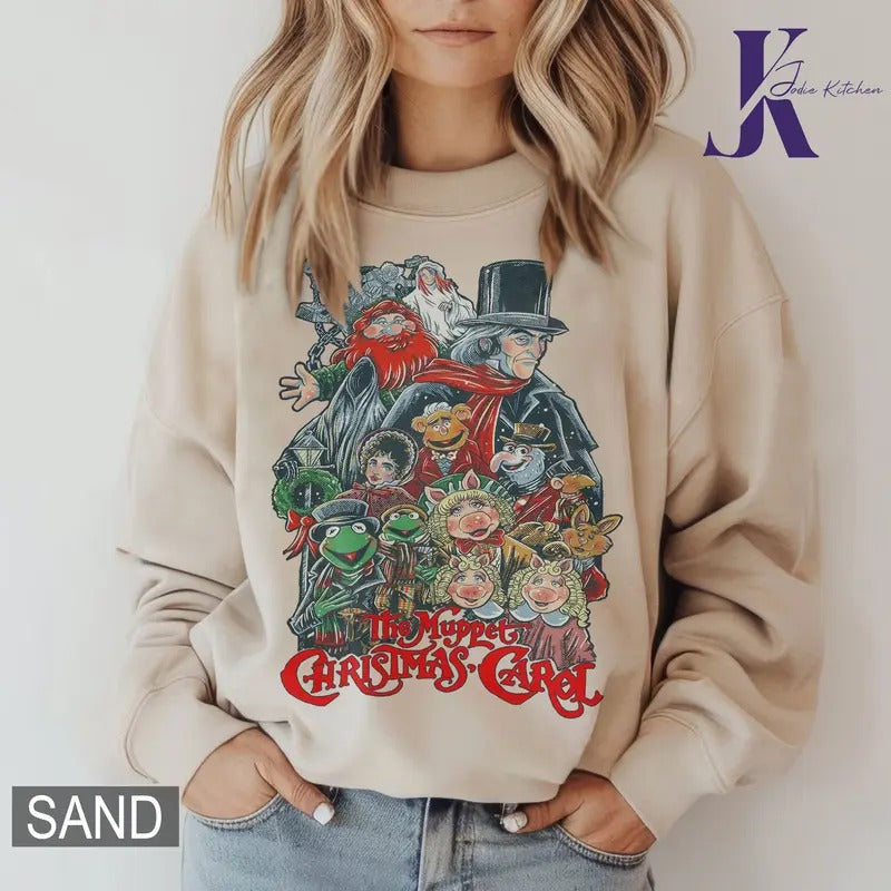 The Muppet Christmas Carol Sweatshirt, Christmas Movie Shirt, Character Movie Sweater, Vintage Merry Christmas Shirt,...