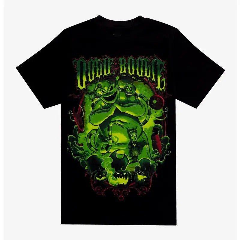 The Nightmare Before Christmas Oogie Boogie Boxy Fit T-Shirt Casual Classic Hoodie Sweatshirt | PrintMintTees.com