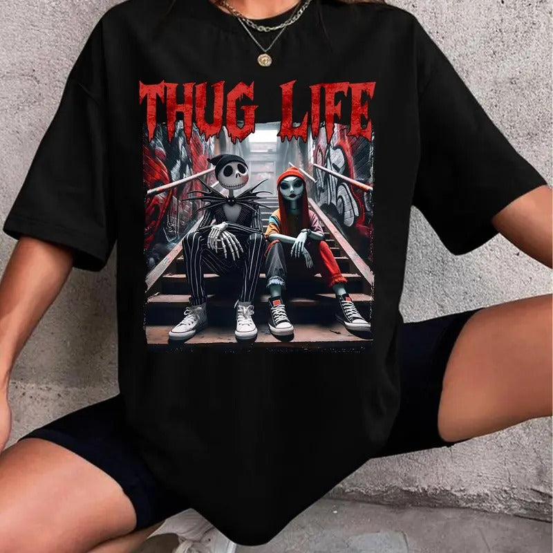 The Nightmare Before Christmas Shirt Horrow Movie Shirt Sally Jack Skellington Thuggglife Halloween Shirt Hoodie Sweatshirt