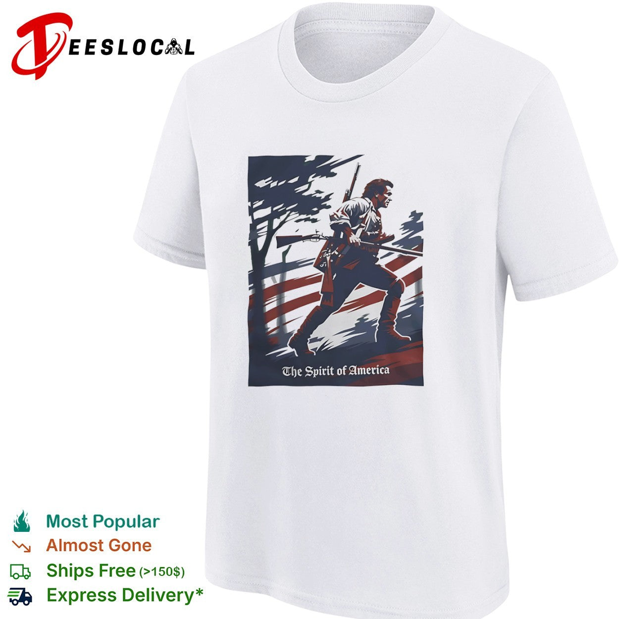 The Patriot Benjamin Martin The Spirit of America Mel Gibson Historical War shirt