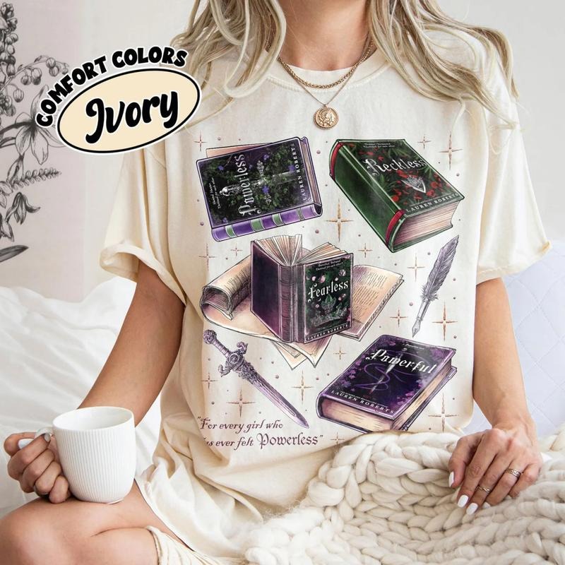 The Powerless Trilogy Series T-Shirt, Fantasy Bookish Shirt, Powerless Lauren Roberts Sweatshirt, Kai Azer Paedyn Gray...