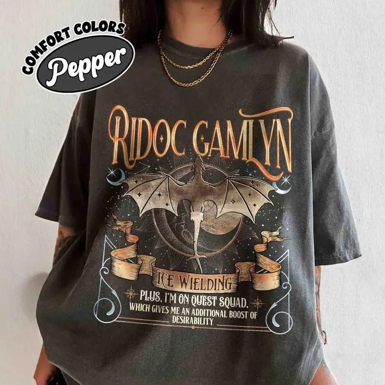 The Quest Squad Onyx Storm Comfort Colors Shirt For Fan, Ridoc Gamlyn Fourth Wing Series T Shirt, Dragon Rider Tee, Gift...