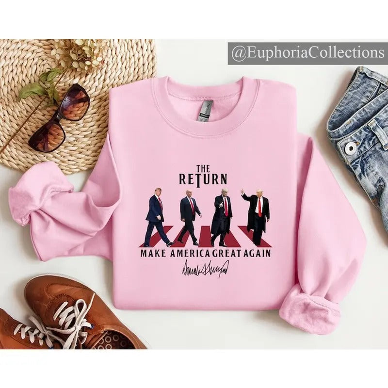 The Return #Trump Shirt, Republican #Trump 2024 Sweater, Make America Great Again, #Donald.Trump MAGA Tee , Retro Chic...