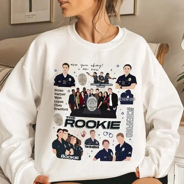 The Rookie Doodle Art Shirt Tim Bradford John Nolan Lucy Chen Shirt The Rookie Movie Shirt Hoodie Sweatshirt