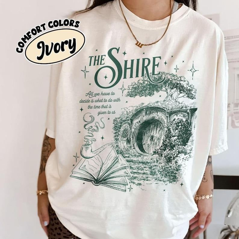 The Shire LORTD Comfort Colors Shirt For Fans, Fantasy Book Lover T Shirt, Funny Second Breakfast Tee, Gift For Book...