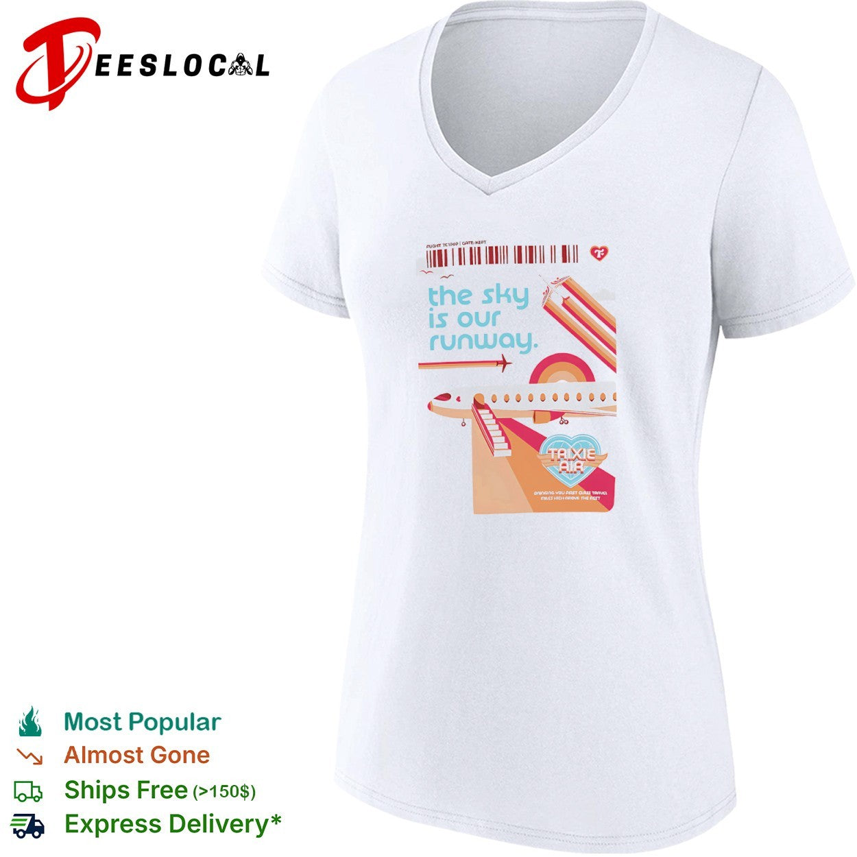 The Sky Is Our Runway Trixie Air airline travel graphic shirt